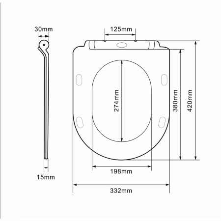 Сиденье для унитаза с микролифтом Orange C01-003w